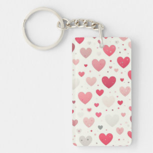 Colourful Valentine's day heart Key Ring