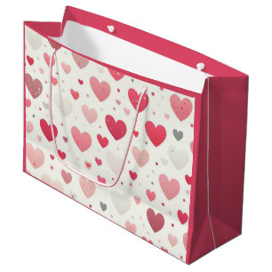 Colourful Valentine's day heart Large Gift Bag