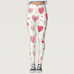 Colourful Valentine's day heart Leggings