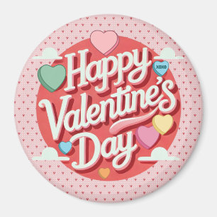 Colourful Valentine's day heart Magnet