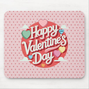 Colourful Valentine's day heart  Mouse Mat