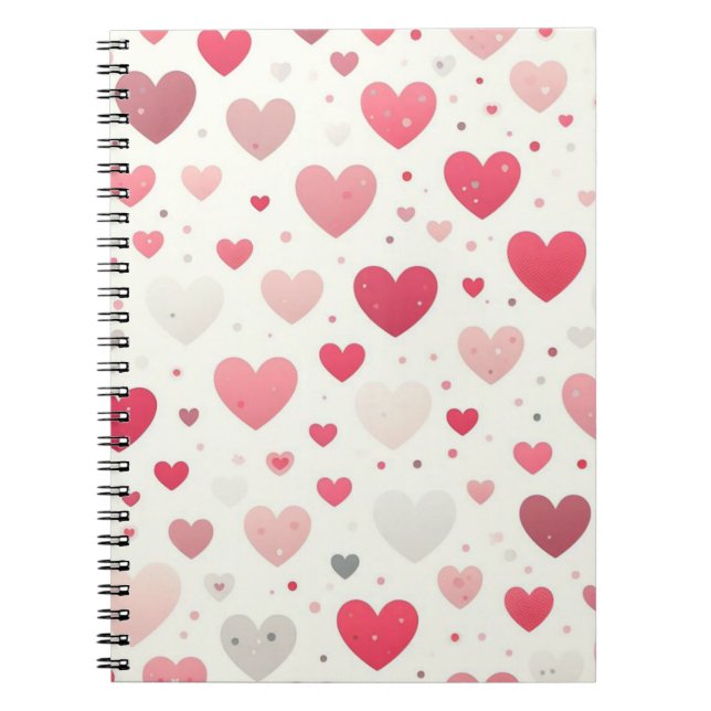 Colourful Valentine's day heart Notebook (Front)