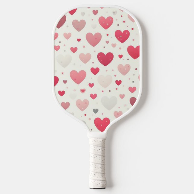 Colourful Valentine's day heart Pickleball Paddle (Front)