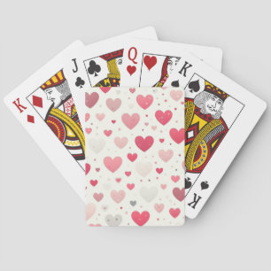 Colourful Valentine's day heart Playing Cards