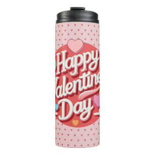 Colourful Valentine's day heart Thermal Tumbler