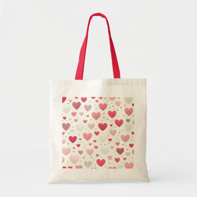 Colourful Valentine's day heart Tote Bag (Front)