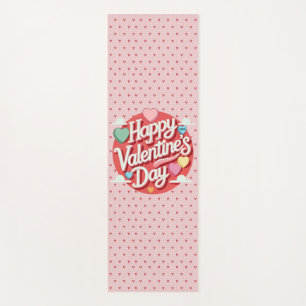 Colourful Valentine's day heart Yoga Mat
