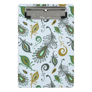 Colourful Various Feathers Mini Clipboard