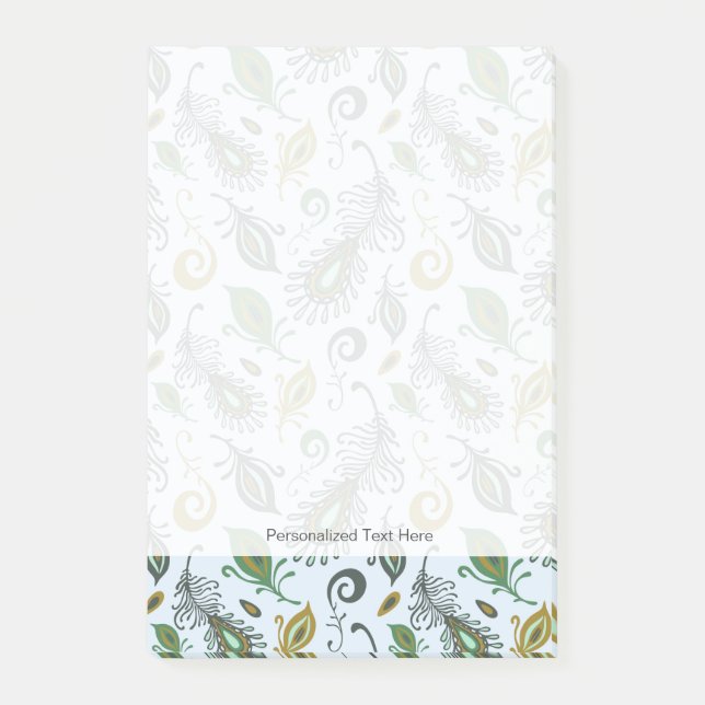 Colourful Various Feathers Post-it Notes (Front)