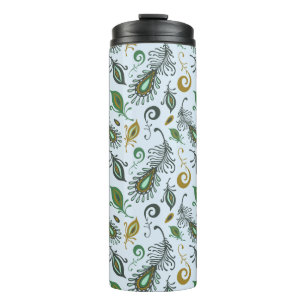 Colourful Various Feathers Thermal Tumbler