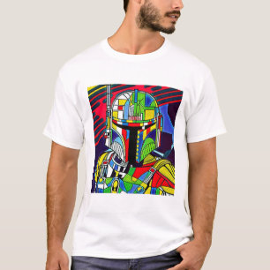 Colourful Vector Robot Illustration T-Shirt