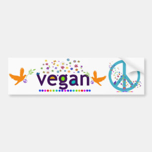 Colourful Vegan Bumper Sticker