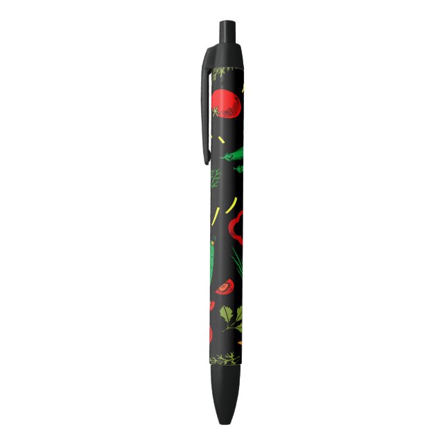 Colourful Vegetable Icons      Black Ink Pen (Top (Vertical))