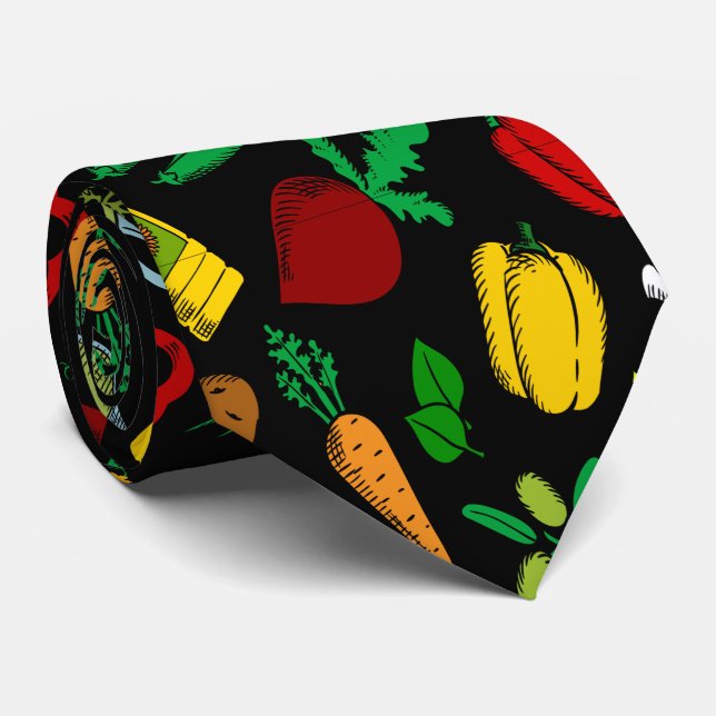 Colourful Vegetable Icons      Tie (Rolled)