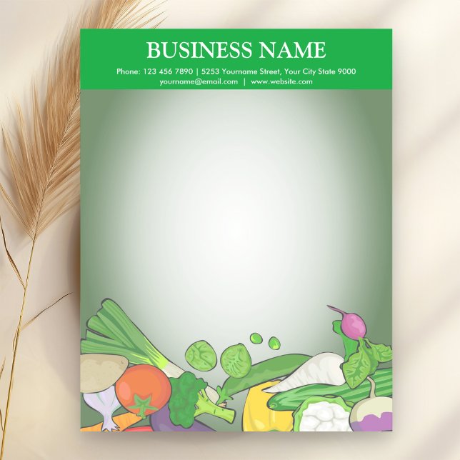 Colourful Vegetables | Grocery Store Personalised Letterhead (Creator Uploaded)