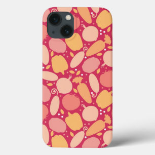 Colourful vegetables pattern iPhone 13 case
