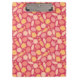 Colourful vegetables pattern clipboard