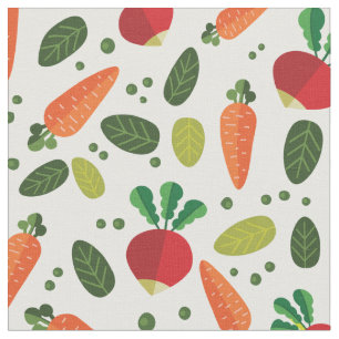 Colourful Vegetables Pattern Fabric