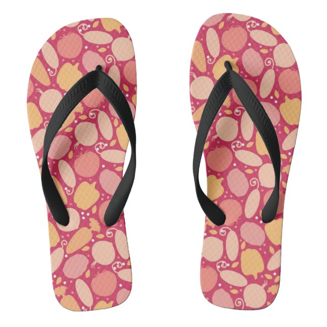 Colourful vegetables pattern flip flops (Footbed)