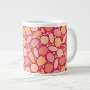 Colourful vegetables pattern large coffee mug