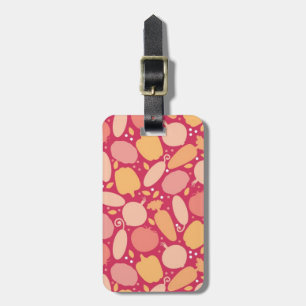 Colourful vegetables pattern luggage tag