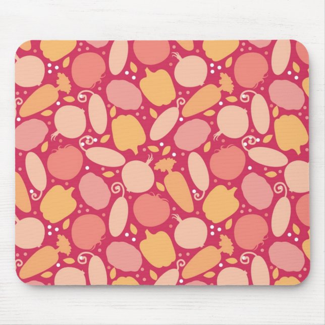 Colourful vegetables pattern mouse mat (Front)