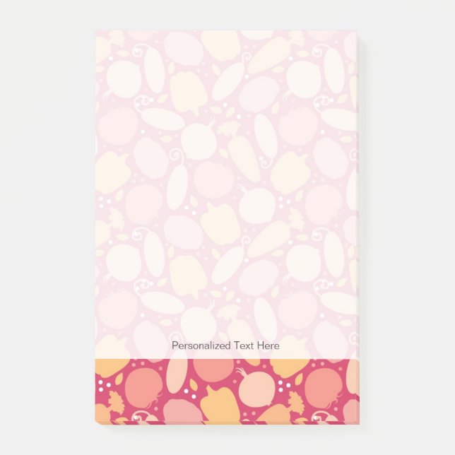 Colourful vegetables pattern post-it notes (Front)