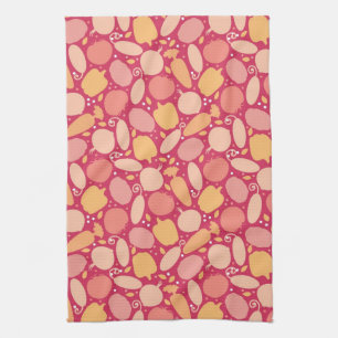 Colourful vegetables pattern tea towel