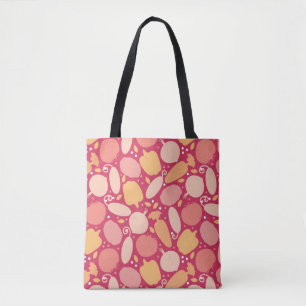 Colourful vegetables pattern tote bag
