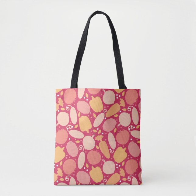 Colourful vegetables pattern tote bag (Front)