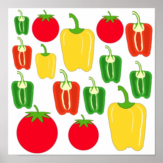 Colourful Vegetables. Poster (Front)