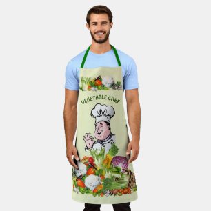 Colourful Vegetables Vegetable Chef Custom text Apron