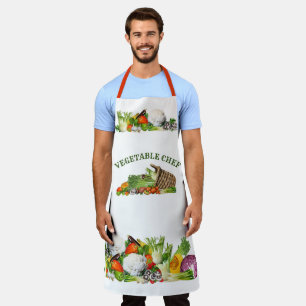 Colourful Vegetables Vegetable Chef Custom Text Apron
