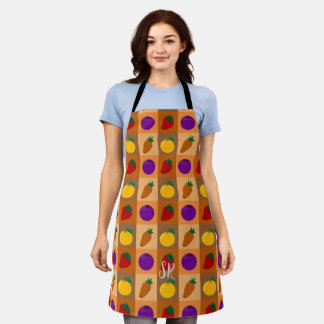 Colourful Veggie Pattern Apron
