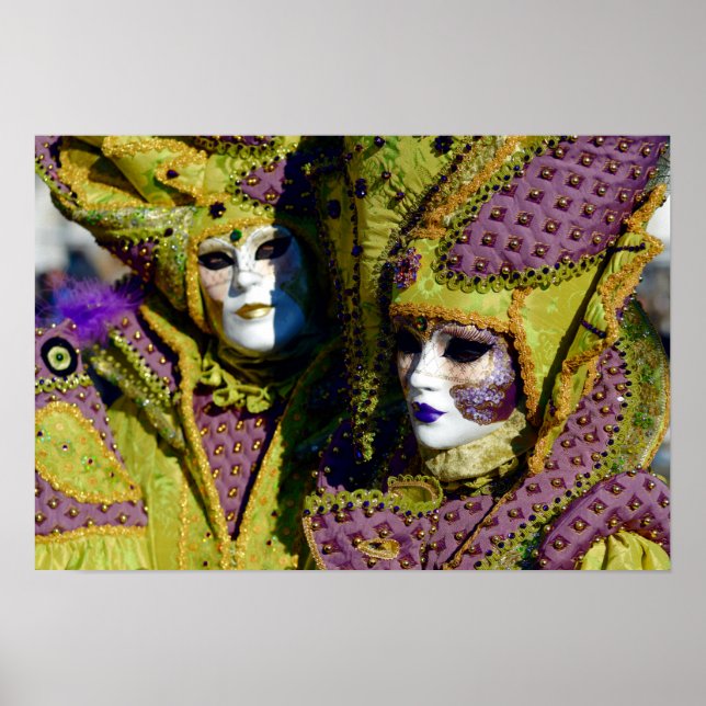 Colourful Venetian Couple Poster (Front)