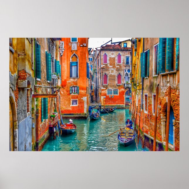COLOURFUL VENICE CANAL, ITALY POSTER (Front)