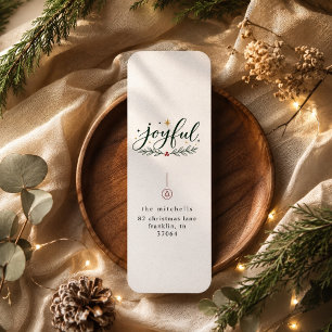Colourful Vertical Joyful Christmas Return Address