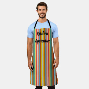 Colourful Vertical Retro Stripes  Apron