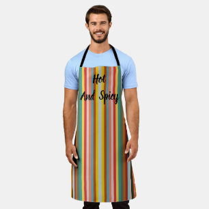 Colourful Vertical Retro Stripes  Apron