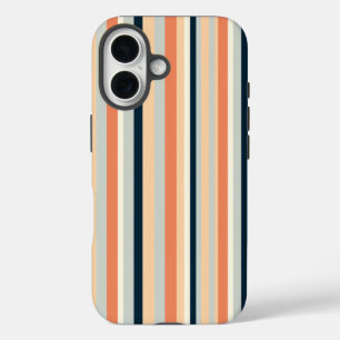 Colourful Vertical Stripe Patterned iPhone 16 Case