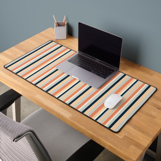 Colourful Vertical Stripe Patterned Desk Mat (Office 2)
