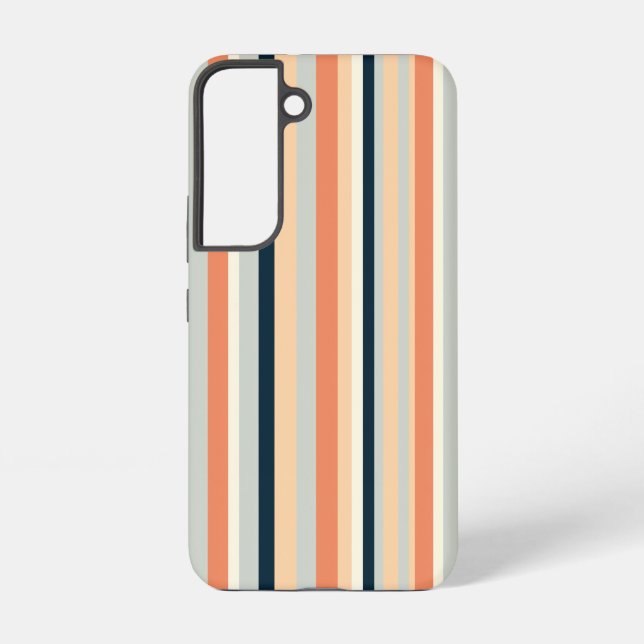 Colourful Vertical Stripe Patterned Samsung Galaxy S22 Case (Back)