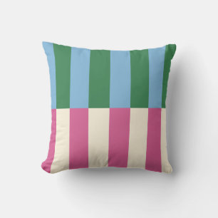 Colourful Vertical Striped Pattern Cushion