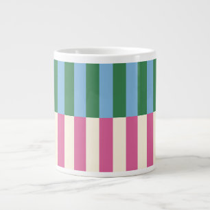 Colourful Vertical Striped Pattern Large Coffee Mug