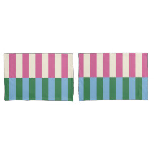 Colourful Vertical Striped Pattern Pillowcase