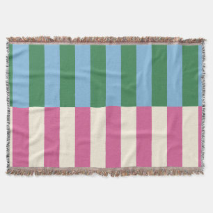 Colourful Vertical Striped Pattern Throw Blanket