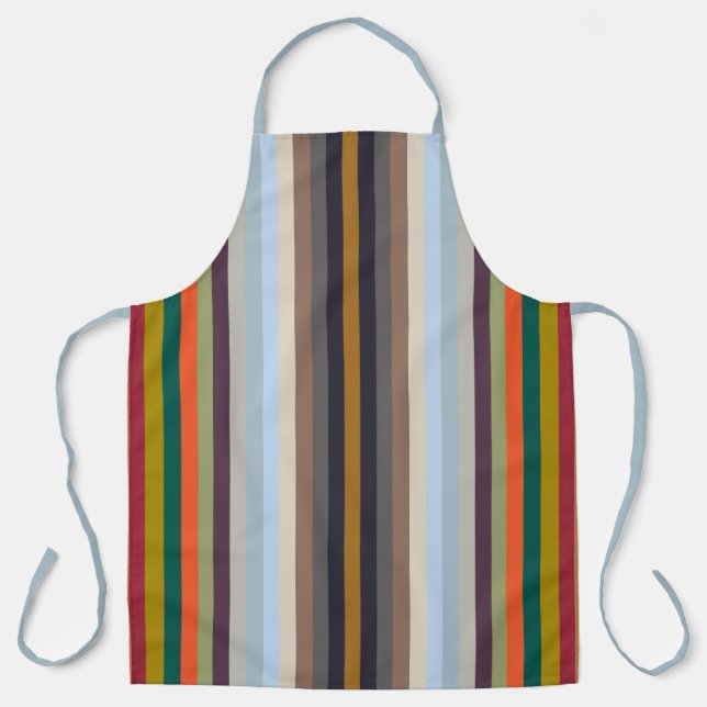 Colourful Vertical Stripes Of Fall And Winter  Apron (Front)