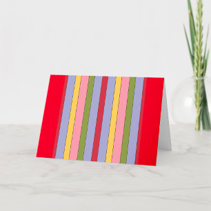 Colourful Vertical Stripes Pattern Card