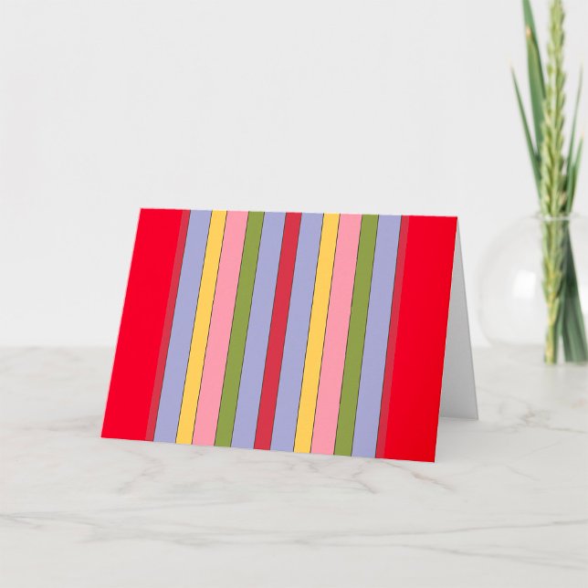 Colourful Vertical Stripes Pattern Card (Creator Uploaded)