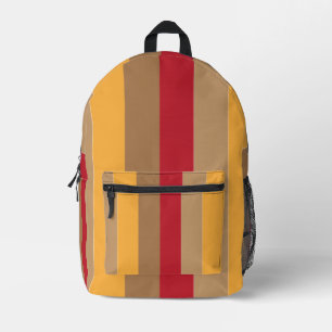 Colourful Vertical Stripes  Printed Backpack
